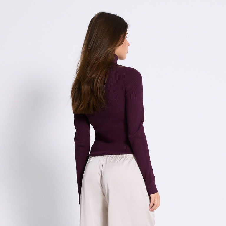 Rib turtleneck sweater "Leyla"